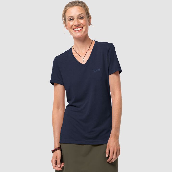 Jack Wolfskin Womens Crosstrail T-shirt Navy 057691WKY